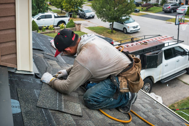 Professional Roof Replacement technician working in Hallsville, OH